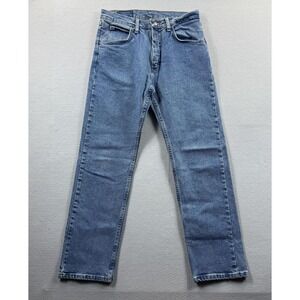 Wrangler Premium Quality Jeans Mens 31x30 (Fit 31x29) Light Blue Straight Denim
